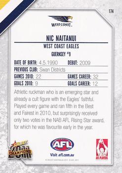 2011 Select AFL Champions #174 Nick Naitanui Back